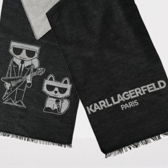 Authentic Karl Lagerfeld Paris Reversible Scarf NWT (Unisex) - Picture 7 of 16